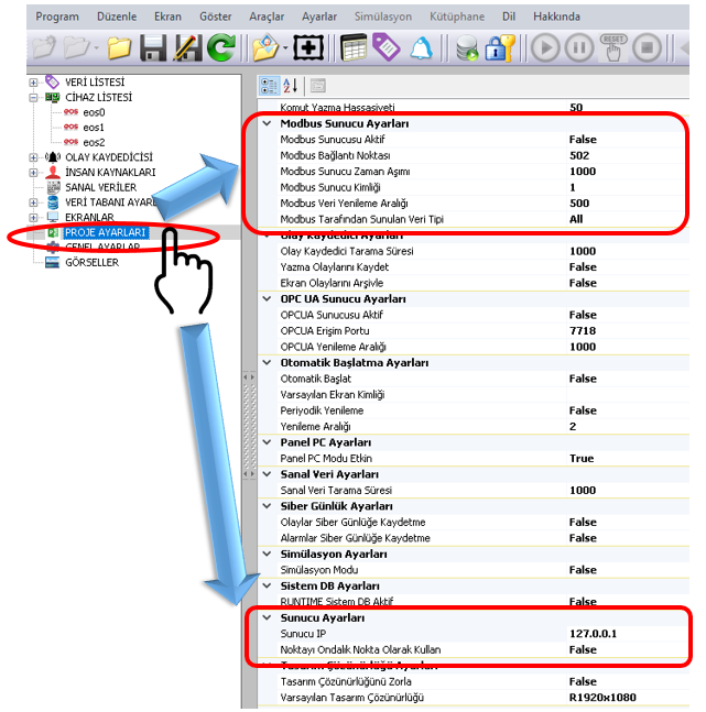 MAESTRO LOGGER ana yapılandırma ekranı