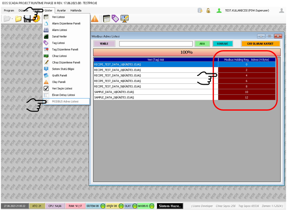 MAESTRO LOGGER ana yapılandırma ekranı