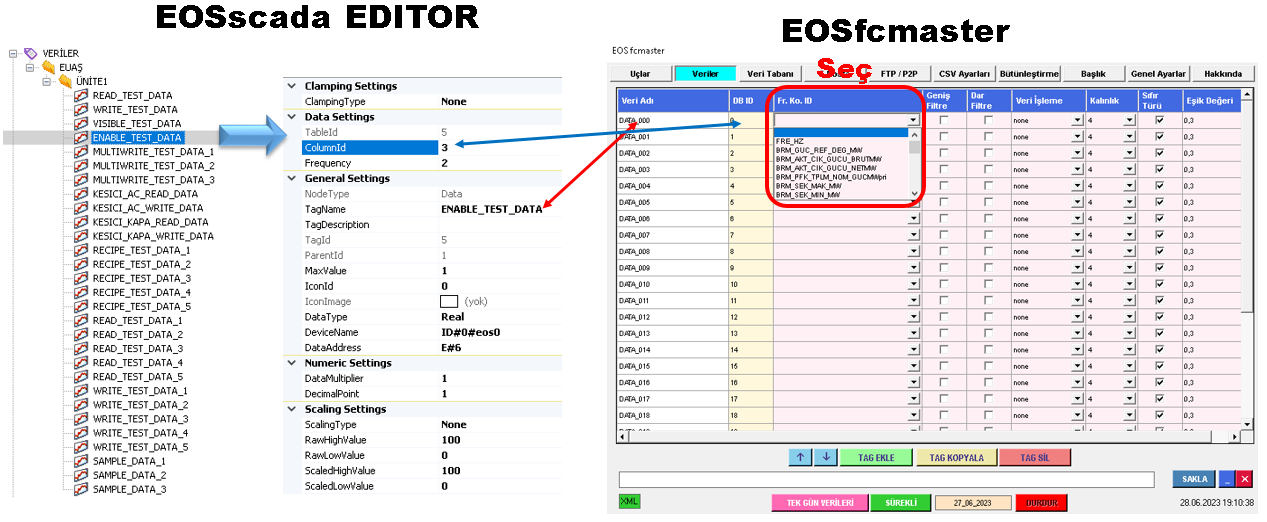 MAESTRO LOGGER ana yapılandırma ekranı