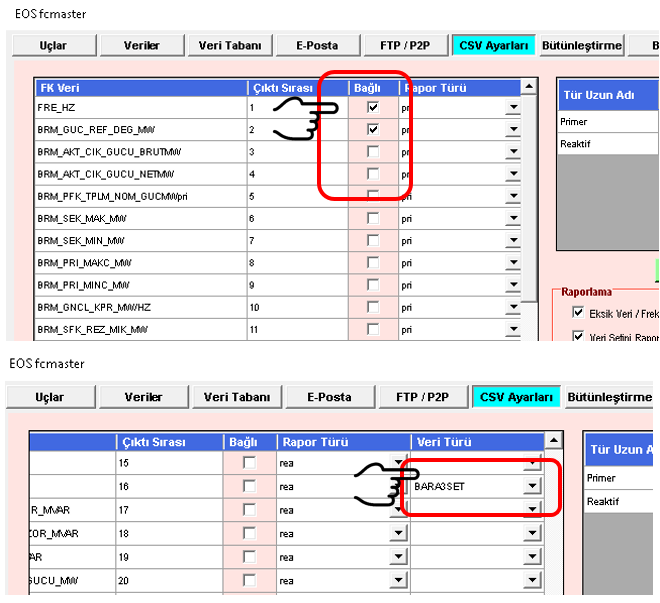 MAESTRO LOGGER ana yapılandırma ekranı
