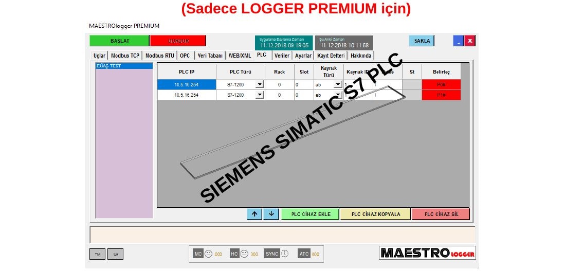Siemens SIMATIC S7 PLC kaynak türü